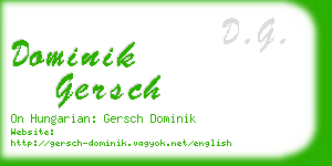 dominik gersch business card